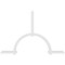 Ekena Millwork Ericson Architectural Grade PVC Gable Bracket, 108"W x 72"H x 2"D x 4"F, 16/12 Pitch GBP108X72X0204ERI00 - alternate 2